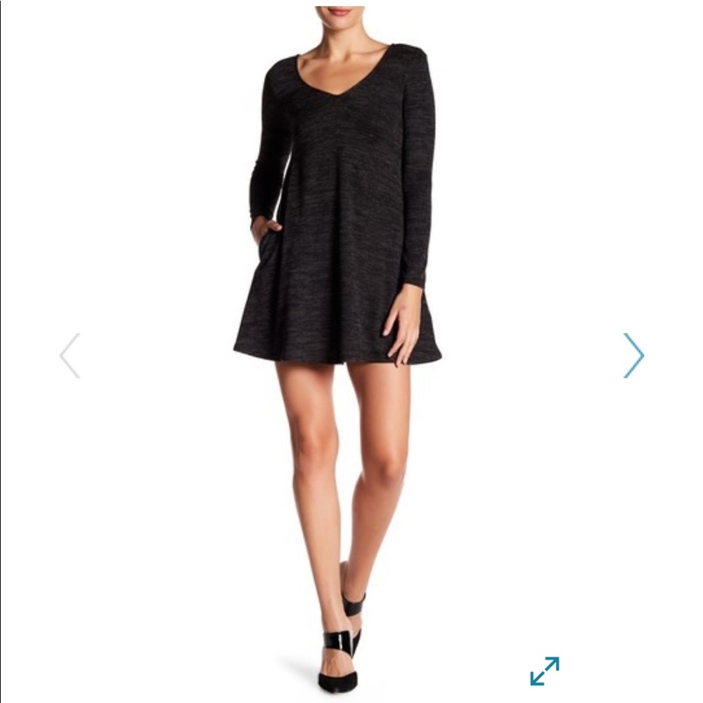 Lace-Up Back Sweater Dress